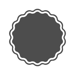 Undulate frame with blank space. Framing graphic design template. Symbol isolated on white background. Vector illustration