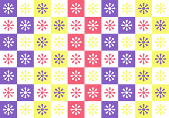 colorful free form flower seamless pattern background ep102