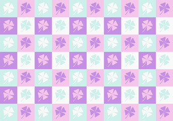 pastel clover leave seamless pattern background ep106