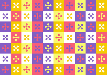 colorful free form flower seamless pattern background ep105