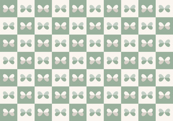 Fototapeta premium butterfly symbol with heart shape seamless pattern background ep110