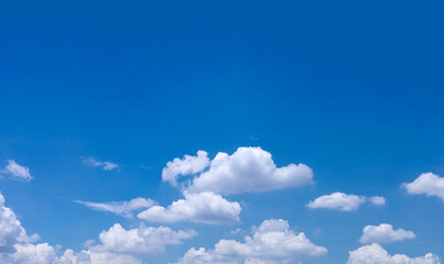 Naklejka na ściany i meble A beautiful blue sky and cloud formations