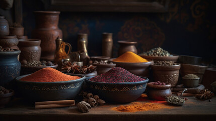 Colorful Cooking Spices