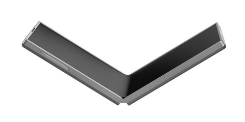 Side view of modern foldable smartphone