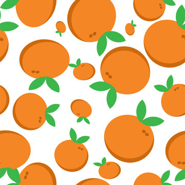seamless background with oranges pattern cartoon repeat replete image design for fabric printing