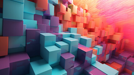 Fototapeta na wymiar rainbow color render wallpaper splashing different colors generative ai