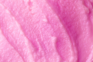 Berry yoghurt ice cream. Smoothies from fresh fruits and berries. Ice cream texture. Delicious sweet dessert close-up as a background.