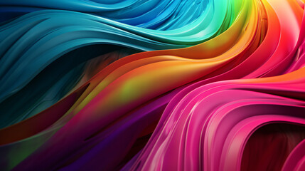 rainbow color render wallpaper splashing different colors generative ai