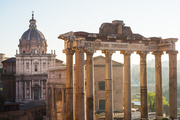 Fototapeta premium Roman ruins in Rome, Forum