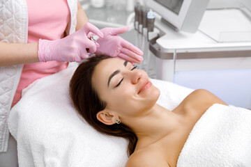 Obraz na płótnie Canvas cosmetic facial procedure, esthetic procedure, Aesthetic treatment, Skin care service