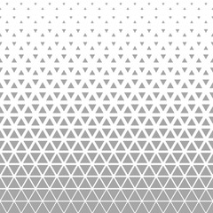 White gray halftone triangles pattern. Abstract geometric gradient background. Vector illustration.