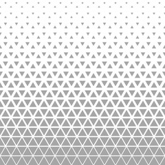 White gray halftone triangles pattern. Abstract geometric gradient background. Vector illustration.