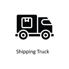 Shipping Truck Vector Solid Icons. Simple stock illustration stock