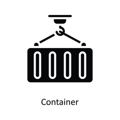 Container Vector Solid Icons. Simple stock illustration stock
