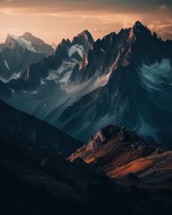 sunrise in the mountains made with generative ai