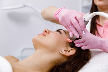 Obraz na płótnie Canvas dermatological service, Blackhead removal, Facial treatment, Skin enhancement service