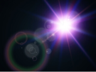 	
Bright beautiful star.Illustration of a light effect on a transparent background.	
