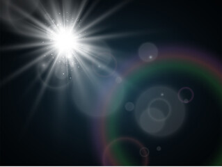 	
Bright beautiful star.Illustration of a light effect on a transparent background.	
