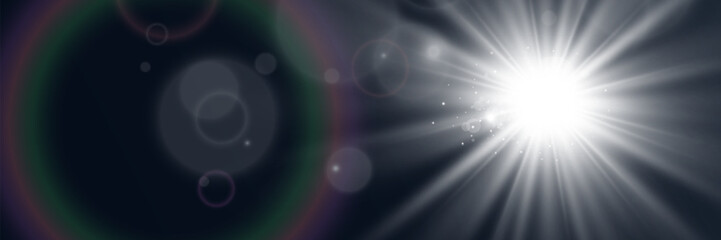 	
Bright beautiful star.Illustration of a light effect on a transparent background.	

