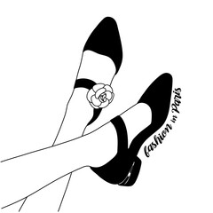 Fashion shoes hand drawn vector illustration