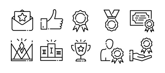Competitions. Line icon, black, competition icons. Vector icons