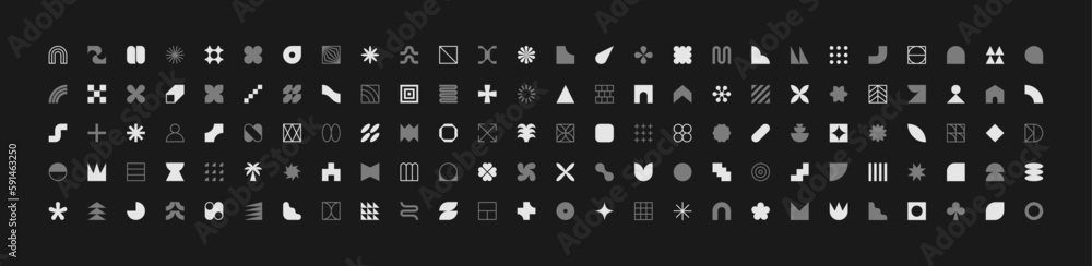 Canvas Prints neo geo shapes set. basic shapes collection. neo geometric icons. modern symbols. abstract and minim