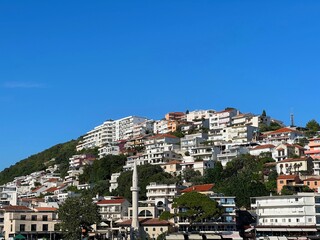 Montenegro Ulcinj old town cityscape.