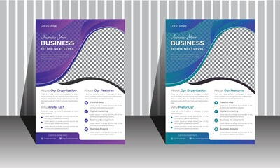 Creative and modern corporate business flyer, cover design layout space for photo background, poster flyer pamphlet, A4 size colorful vector design.