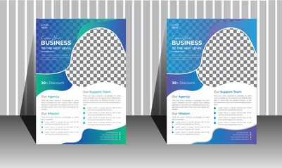 Creative and professional corporate business flyer, a4 cover design layout space for photo background, poster flyer pamphlet, A4 size colorful vector design.