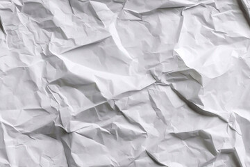 Abstract white paper tileable texture background. Crumpled 3d illustration. Generative AI