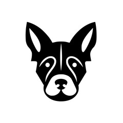 Dog head vector illustration isolated on transparent background