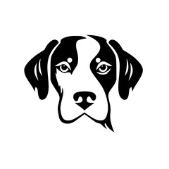 Dog head vector illustration isolated on transparent background