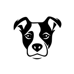 Dog head vector illustration isolated on transparent background