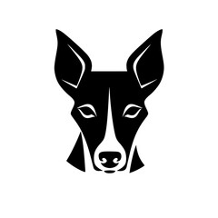 Dog head vector illustration isolated on transparent background