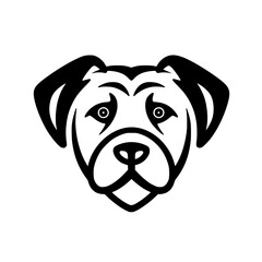 Dog head vector illustration isolated on transparent background