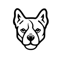Dog head vector illustration isolated on transparent background