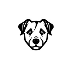 Dog head vector illustration isolated on transparent background