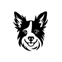 Dog head vector illustration isolated on transparent background