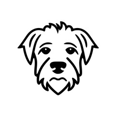 Dog head vector illustration isolated on transparent background