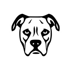 Dog head vector illustration isolated on transparent background