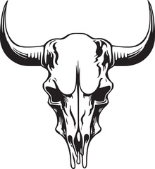 Cow Skull, bull Skull  Vector illustration, SVG