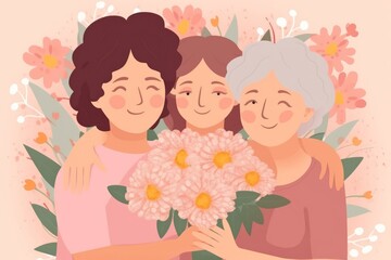 Mothers Days Celebration. Generative AI