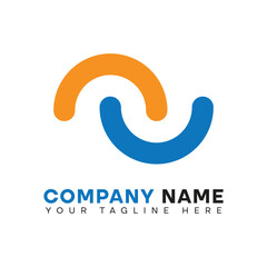Semi circle logo design template. Logo sign for business.