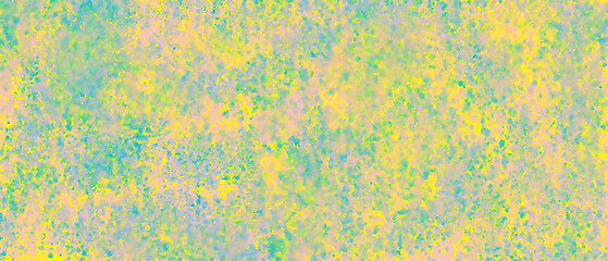 Watercolor splatter banner background. Vivid summer feel. Pastel yellow, blue, green and pink tones.