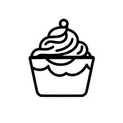 Sundae vector illustration isolated on transparent background