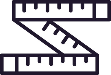 Single line icon of measure on isolated white background. High quality editable stroke for mobile apps, web design, websites, online shops etc.