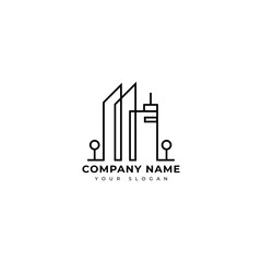 Modern Real estate logo vector design template, construction logo