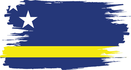 Brushstroke flag of CURACAO