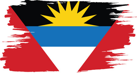 Brushstroke flag of ANTIGUA AND BARBUDA