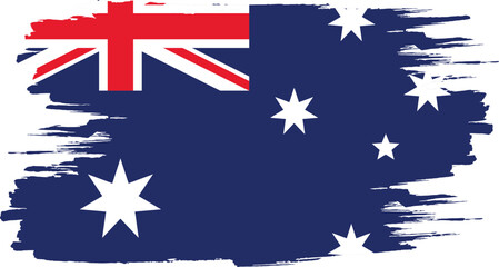 Brushstroke flag of AUSTRALIA